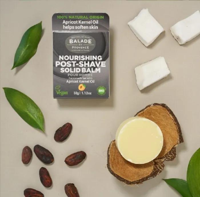 French Handmade Organic_Nourishing Post-Shave Solid Balm for Men 32g
