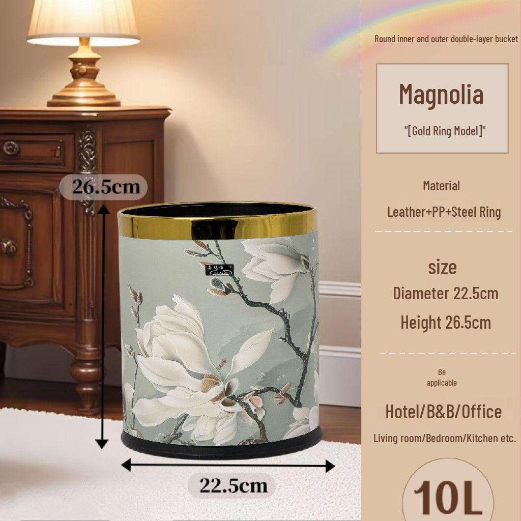 Large Capacity Dual-Layer Trash Can with Silent Soft-Close for Home & Commercial Use