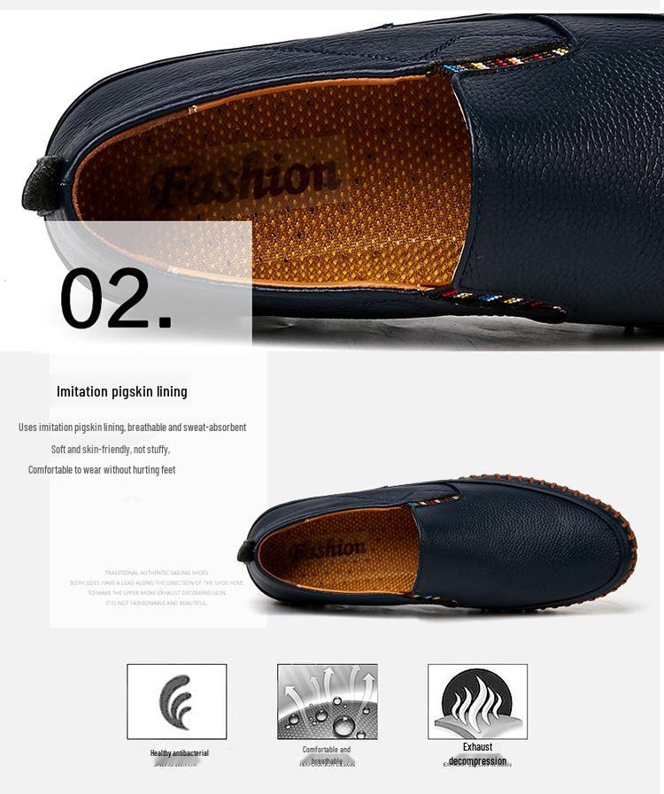 Herren Übergröße Formelle Leder Slipper Loafers - Grenzüberschreitende Lässige Rindsleder Slipper