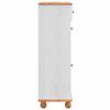 ASKIM Shoe Cabinet White 85 X 35 X 108 Cm Solid Pine Wood