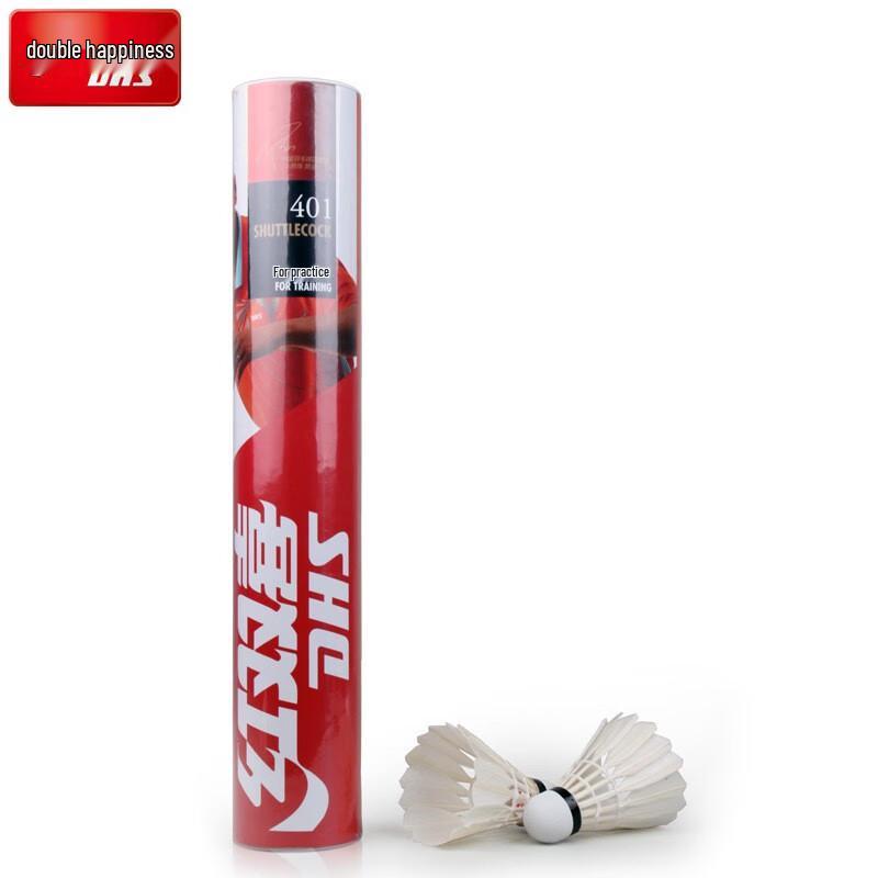 Double Happiness 402 Goose Feather Badminton Shuttlecocks (12-Pack)