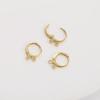 Handmade 14K Gold-Plated Round Earrings - Exquisite Copper Jewelry Accessories