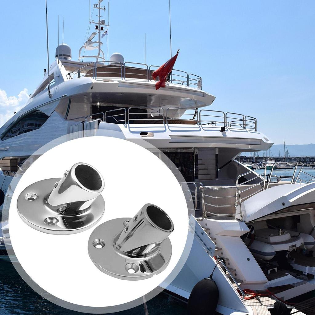 Boat Handrail Fitting 60 Degree Round Base High Performance Practical Spare Parts Premium Sturdy