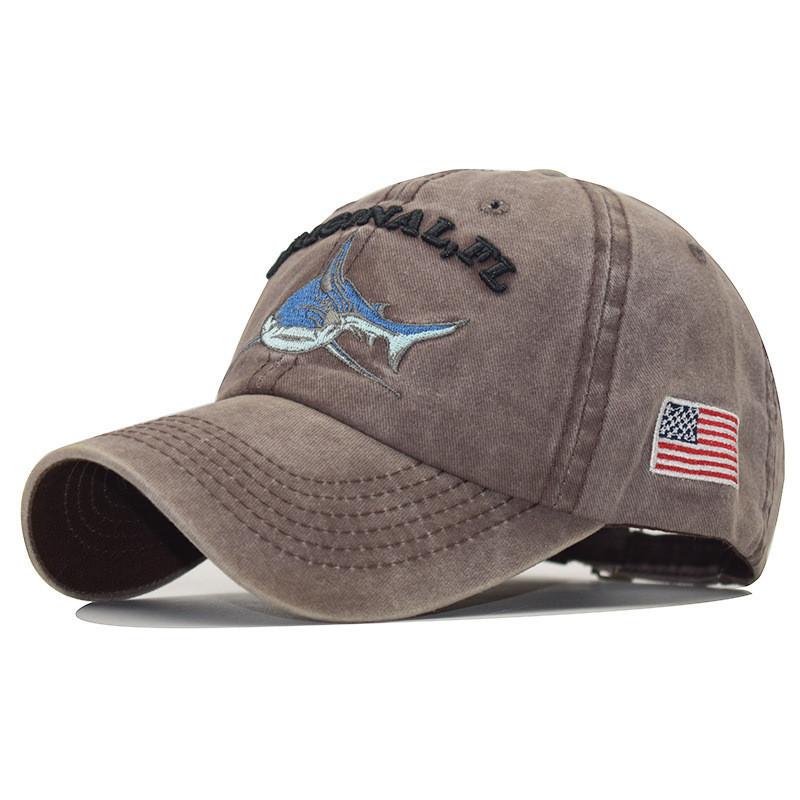 Cap Shark Animal 3d Embroidery Baseball Cap Made Sunscreen Cotton