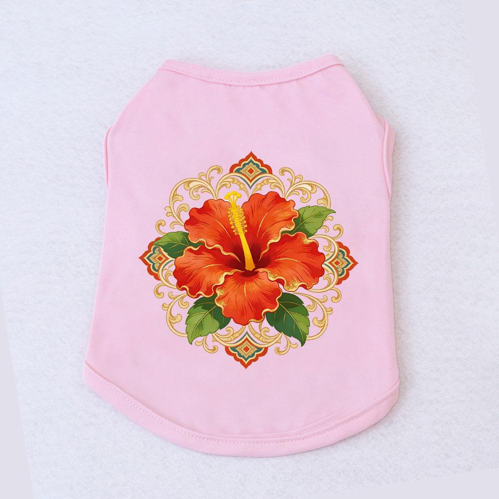 Cat Aummer Vest Hibiscus Pattern Comfortable Material Cats & Dogs Parties Clothes Suitable For Persian ,Siamese cats