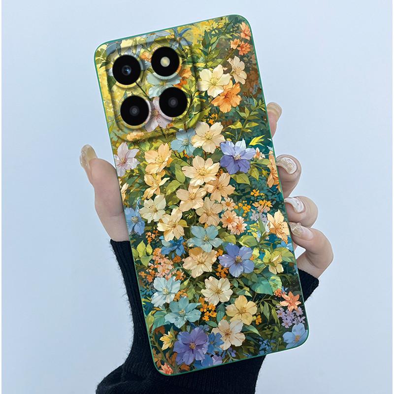 For Honor X6a X6b X6c X6 X6s Case Simplicity flower Soft Silicone Cover For HonorX6a X 6B X6 b Shell Lens Protective Phone Funda