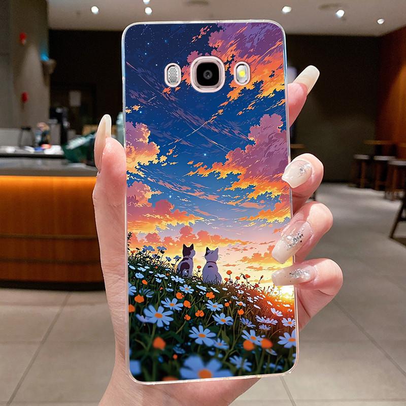Casing For Samsung Galaxy J5 (2016) SM-J510F / J7 (2016) SM-J710F Soft Cover Luxury Dragon Cute Cool Boys Girls Transparent Case