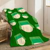 S-South Cartoon Park Throw Lightweight 240g Flannel Blanket Soft Skin-friendly for Summer Cooling