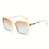 Large Gradient Square Women Sunglasses Stylish Anti Glare Driving Glasses with Metal Hinges Fashion Accessory