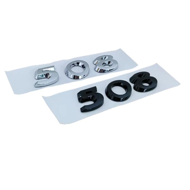 2026 Hot Car Sticker 3D ABS Chrome Car Trunk Sticker For Peugeot Logo Letters 206 207 301 307 308 408 508 2008 3008 4008 5008 Le
