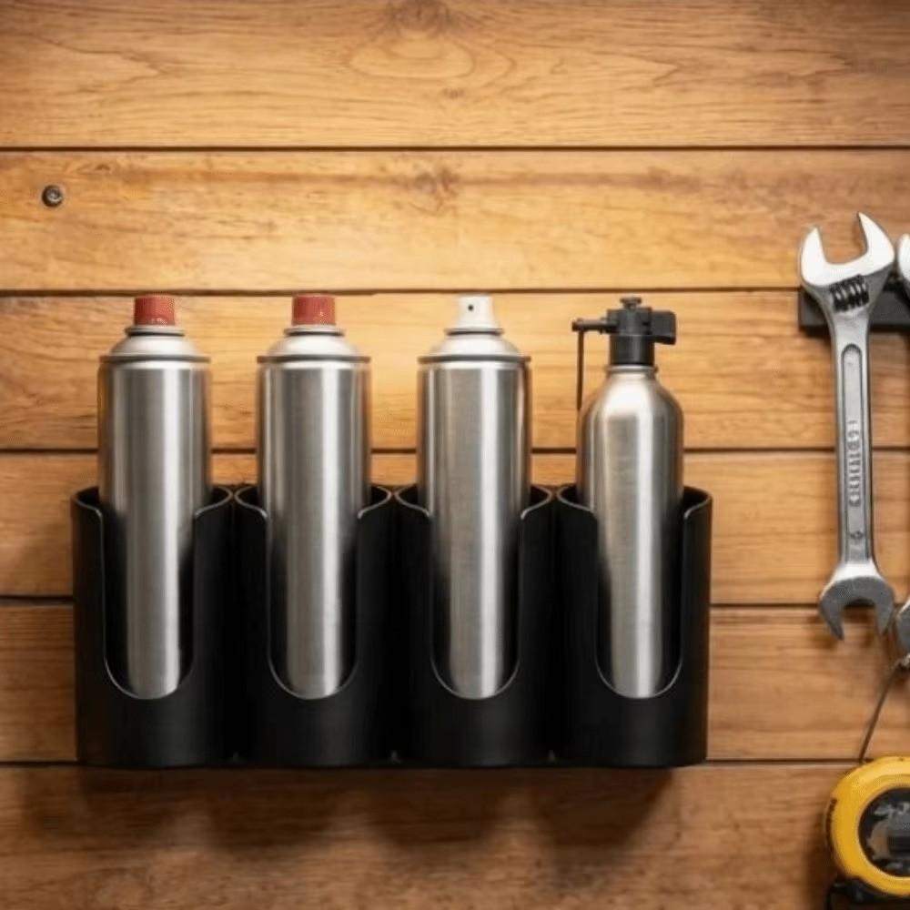 Wall Mounted Spray Can Holder Reusable Caulk Tube Organizer New Aerosol Can Holder Workshop