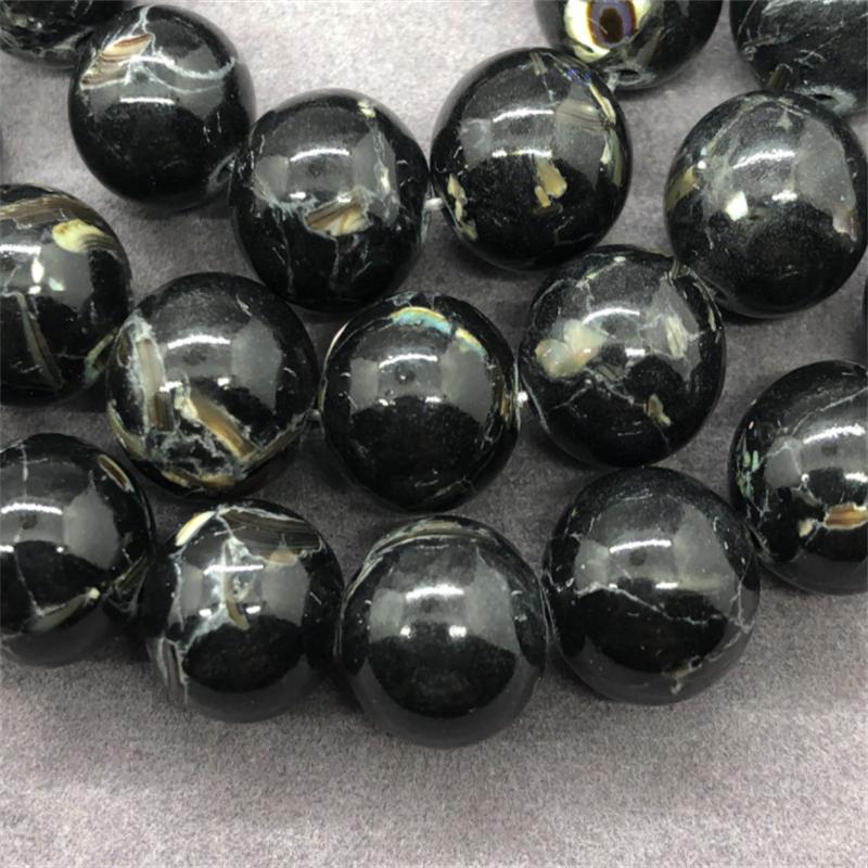 Round Loose Gold Thread Shell  Stone Spacer Beads for Jewelry Making DIY Charm Bracelet 6/8/10mm