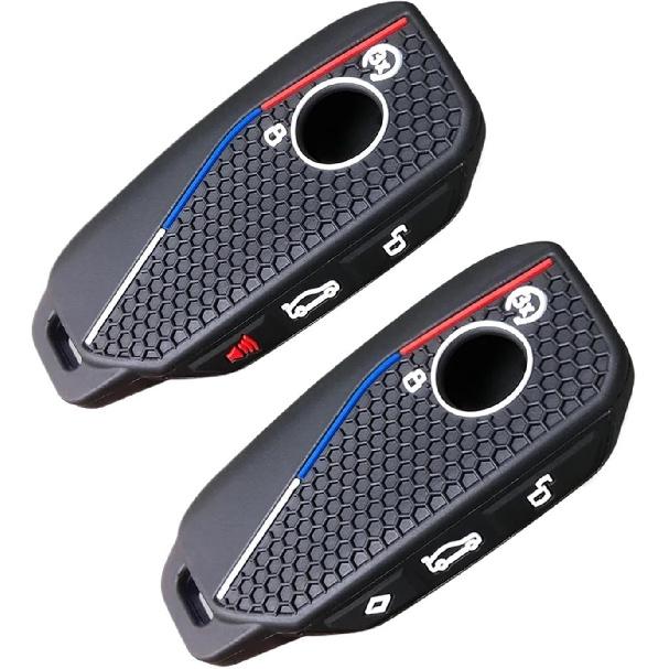 Kompatibilní pro BMW X5 G05 Řady 5 530Li X1 U11 U06 G81 M3 LCI Ix X7 I7 XM Řady 7 740Li IX40 Silikonové pouzdro na klíč od auta Krytky Držák na klíče(Typ B