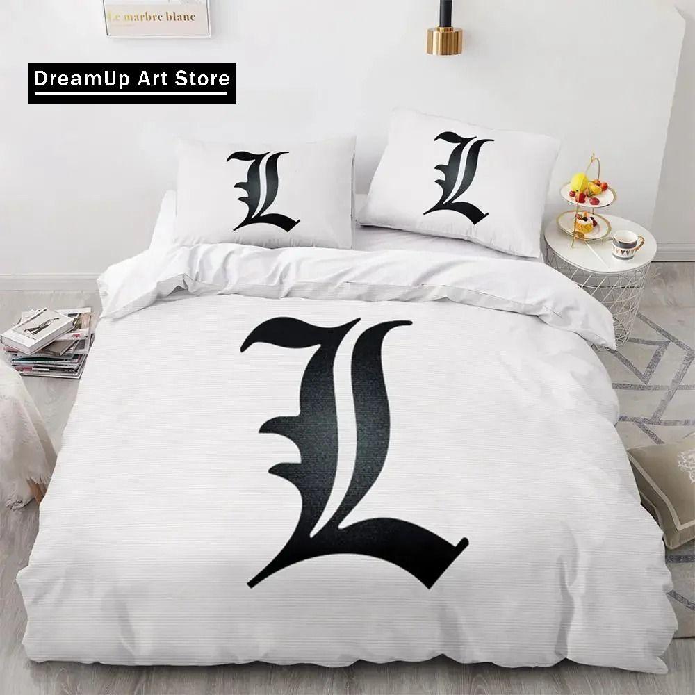 3D Print Anime Death Note Bedding Set Single Twin Full Queen King Size Bed Set Adult Kids Bedroom Duvet Cover Sets Home Textiles
