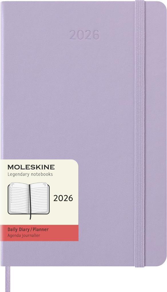 Moleskine 2026 Daily January Large Size x Pastel DHH1812DC3Y26 Planner, 12-Month Diary, Start, (13cm 21cm), Hardcover, Lilac,