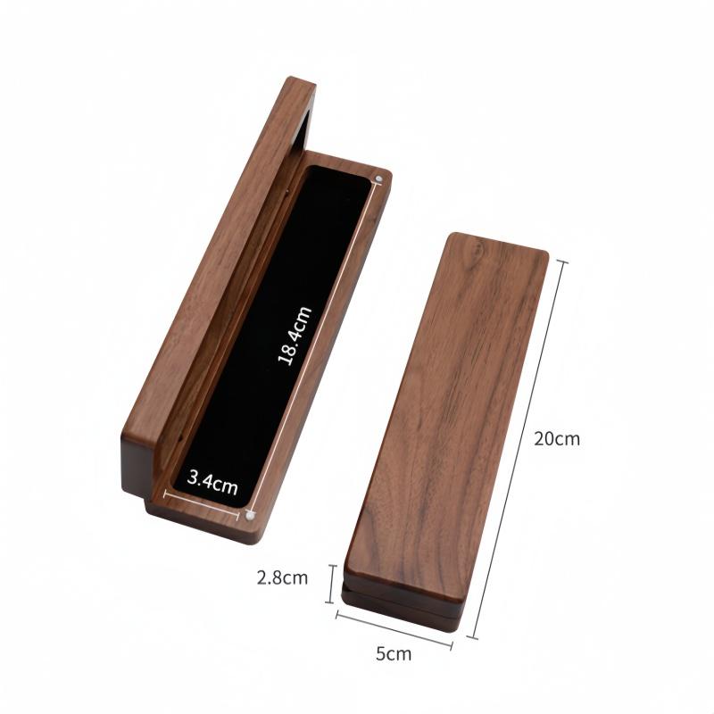 Walnoothouten Penkistje Magnetische Sluiting Houten Pennenkoker Pennenopslag Cadeaubox voor Afstuderen Zakelijk Cadeau