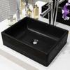 Day and Night - Day and Night Black Rectangular Ceramic Sink 41x30x12 Cm
