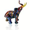 Ρητίνη Πολύχρωμο Άγαλμα Ελέφαντα Πολύχρωμη Τέχνη Γλυπτά Ελεφάντων Πολύχρωμο Διακοσμητικό Ελέφαντα Διάκοσμο Feng Shui Ζώο Γλυπτό Ελέφαντα για Κουζίνα