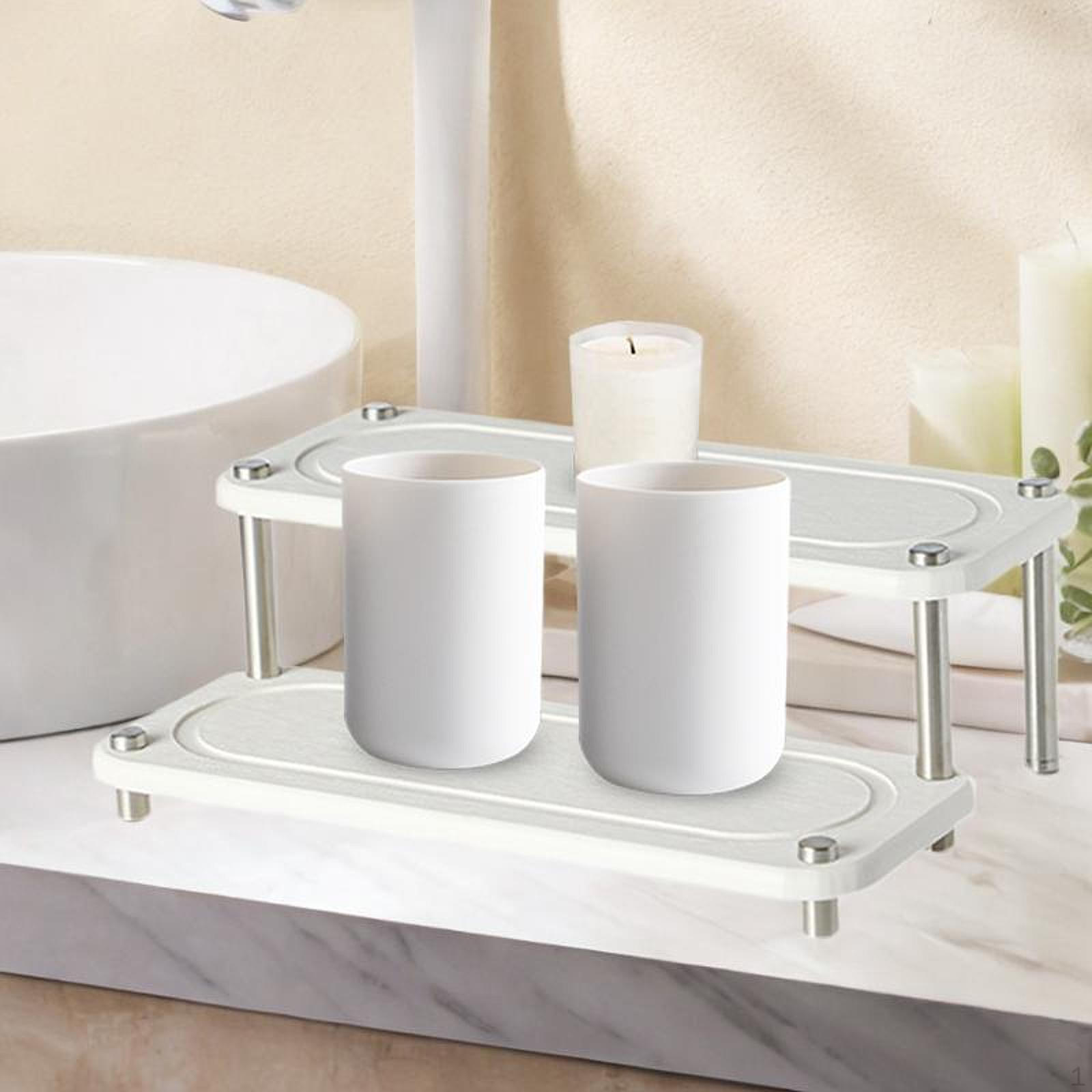 

Органайзер для раковины в ванной комнате, аккуратный контейнер, 2 уровня, декоративный, быстросохнущий поднос