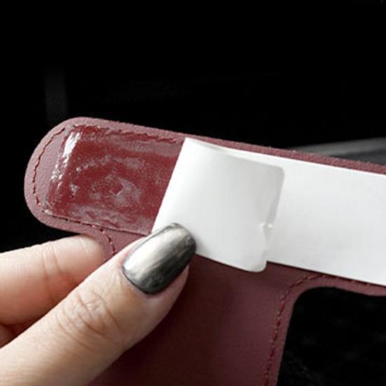 Auto Haken Herz Dekor Kunstleder Schwerlast Auto Haken Hängende Taschen Schlüssel Kleidung Kleinigkeiten Auto Organizer Halter