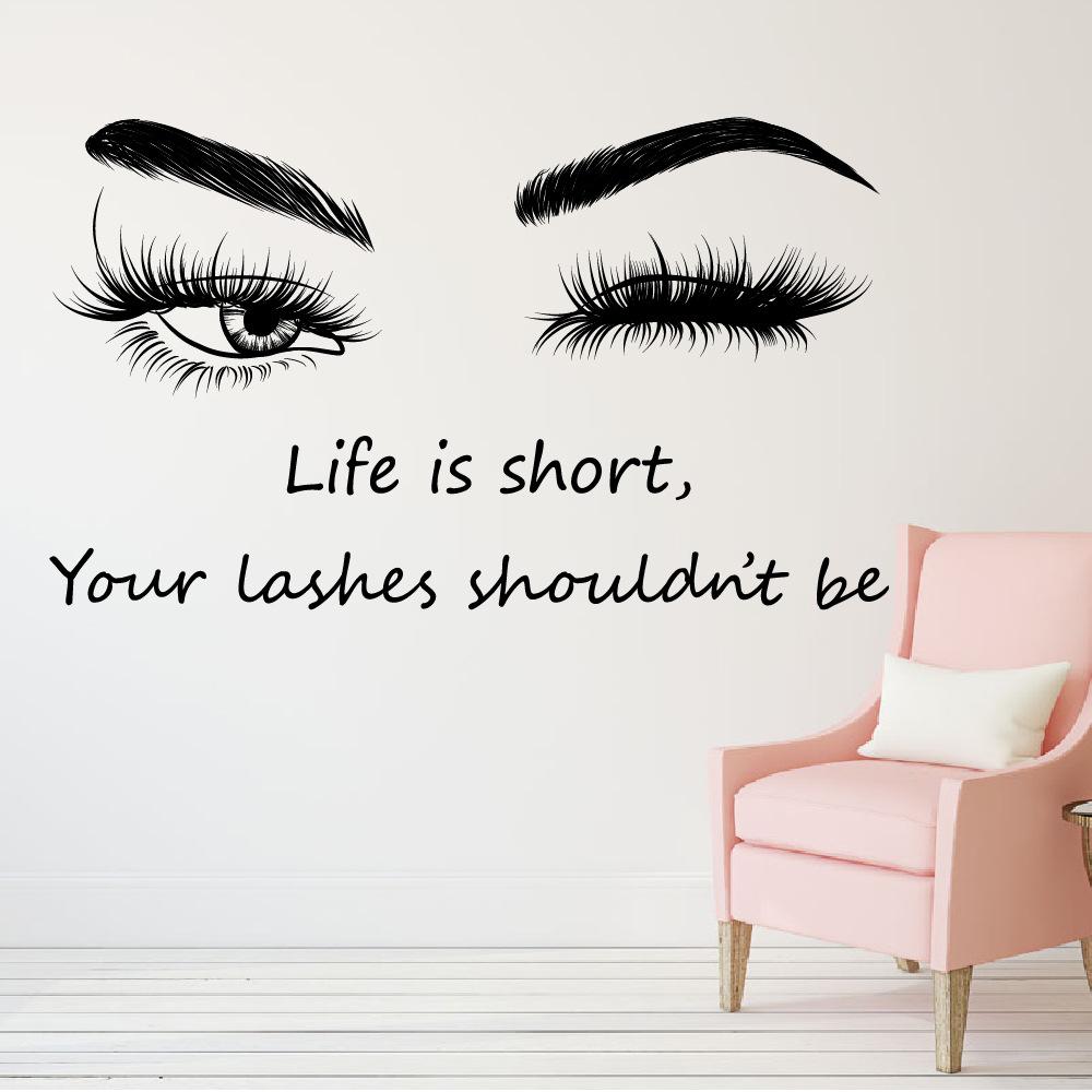 DIY Butterfly Wall Art Decals Waterproof Self-Adhesive PVC Stickers for Lash Beauty Salon Shop Wall Decor