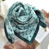 Chic Autumn/Winter Silk Scarf with Magnetic Golden Ball Clasp – Korean Style Neck Warmer