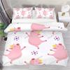 Cartoon Lovely Pig Duvet Cover Set Kawaii Animal Bedding Set King Microfiber Farmhouse Wildlife Theme Comforter Cover Pillowcase