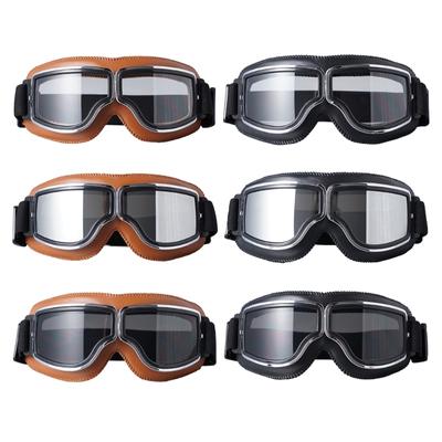 Motorcycle Goggles Vintage Pilot Style Cruiser Scooters Goggle Outdoor Sand Goggles Bike Racer Cruiser Touring Eyewear