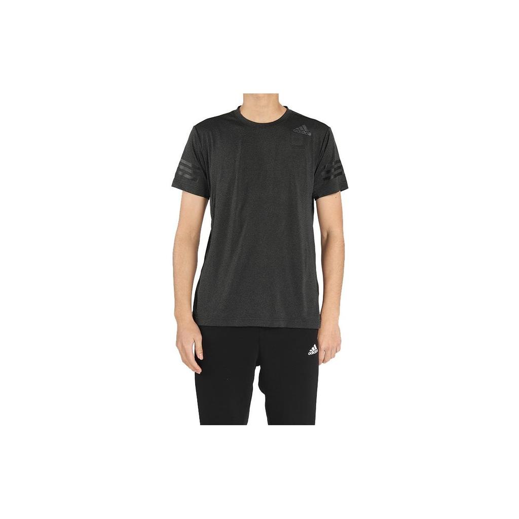 Adidas Solid Color Round Neck Short Sleeve T-Shirt Men Tops Dark-Gray CE0867