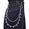 Double Headed Rivet Pentagram Pants Chain For Men Women Multi-Layer Waist Chain Fashion Hip-Hop Punk Metal Pants Chain Gifts