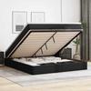 VidaXL Ottoman Bed Frame with Mattress Black 160x200 Cm Faux Leather, Bed Frame with Storage, Bed Frame with 3311046