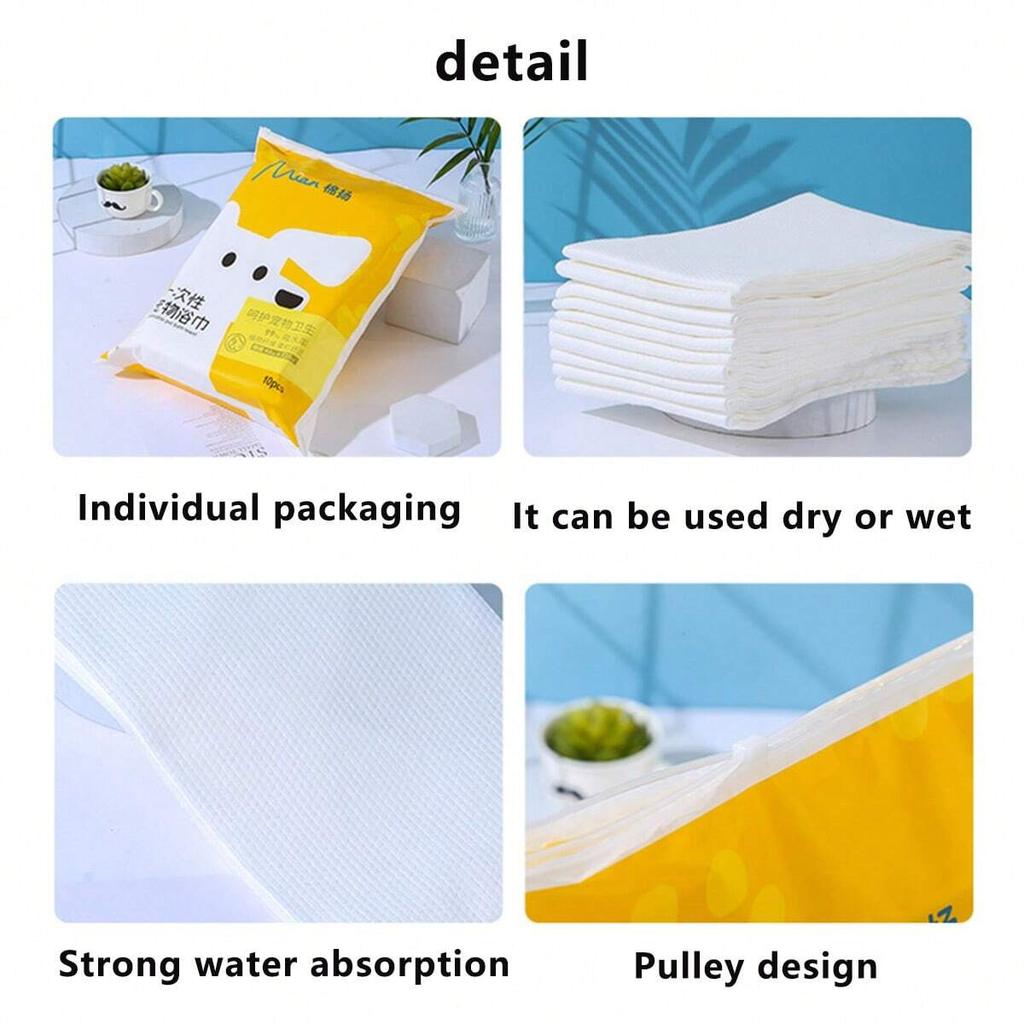 10 Stück - Einweg-Haustiertücher, große dicke spezifische Hunde- und Katzentücher, saugfähige Tücher