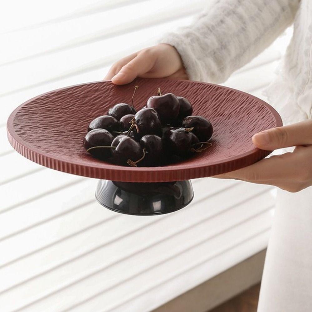 Large Capacity High-legged Fruit Plate Draining Candy Plates Snack Serving Tray  for Kitchen