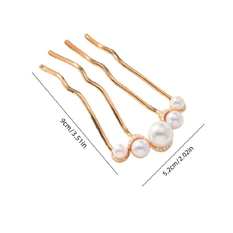 U-förmige französische Haarspange Französische Haargabel Stäbchen 4 Zinken Hochsteckfrisur Dutt Haarspangen für Damen Mädchen Frisur Zubehör