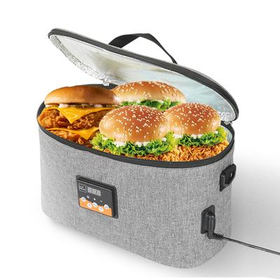 Přenosná trouba 12V Ohřívač jídla do auta Osobní mini trouba s digitálním displejem Přednastavená teplota 8L Elektrické topení do auta Oběd Box pro výlet Camping Piknik