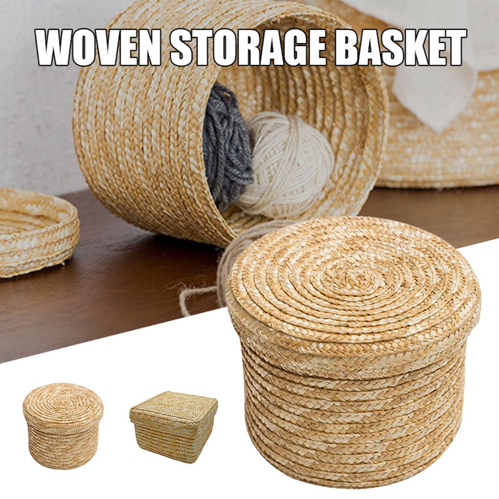 Seagrass Storage Basket Rattan Snack Container For Family GIft