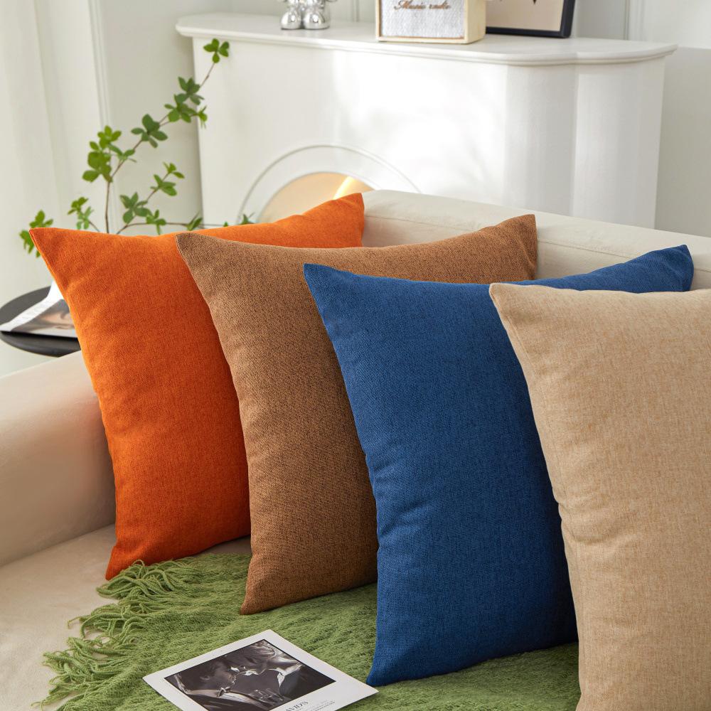 Polyester Disposable Waterproof Cloth Sofa Back Large Cushion Square Solid Color Pillow Case