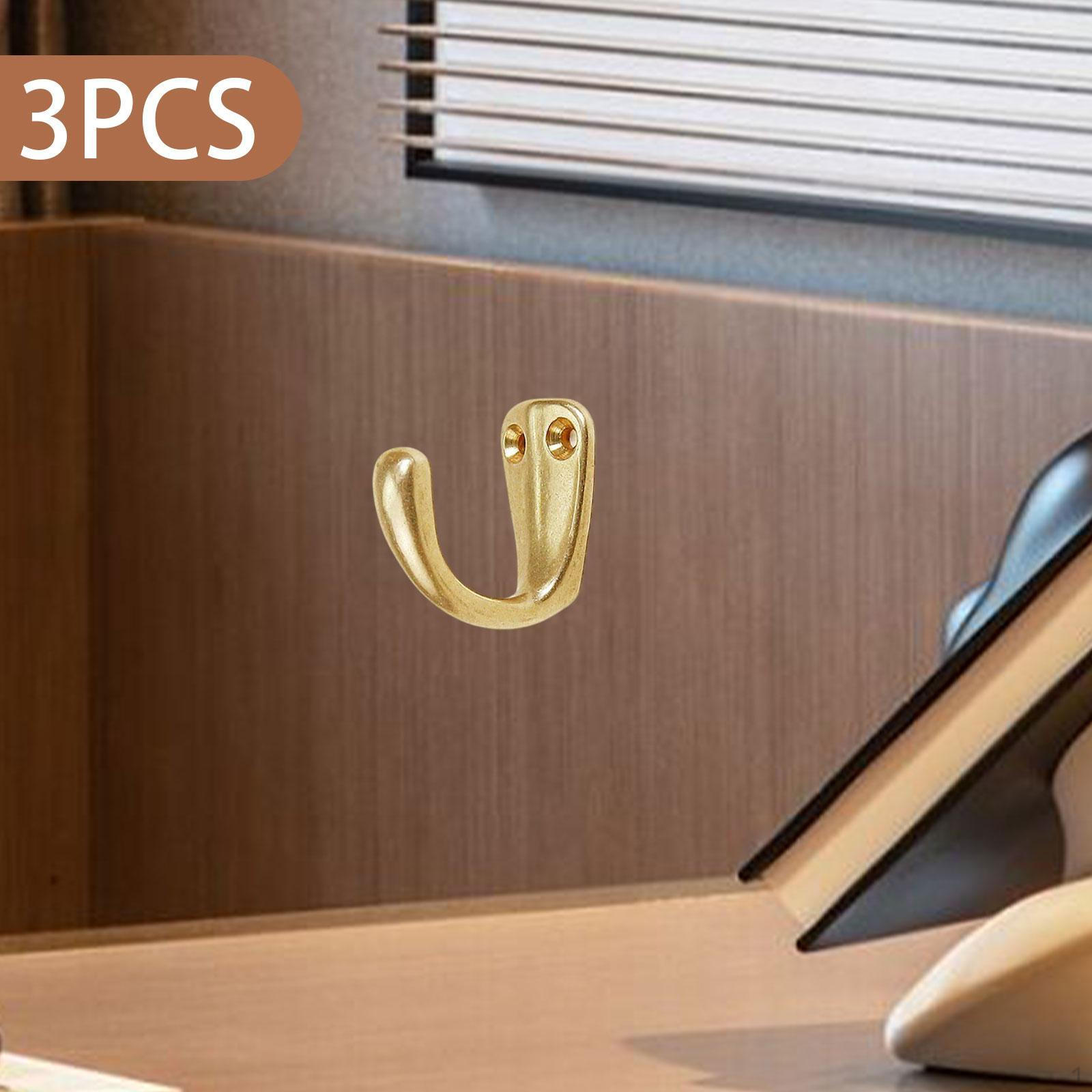 

3 комплекта настенных крючков для пальто, латунная фурнитура, входная группа золотистый