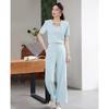 TERRE BLEUE Women's 2026 Summer Breathable T-Shirt & Pants Set
