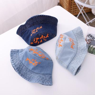 Kids Cowboy Hat Baby Casual Letter Print Bucket Hats Children Sun Hat