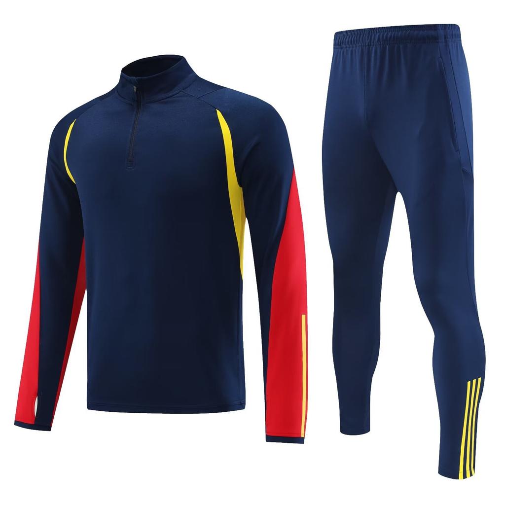 Light Version Football Jersey Training Jersey Long-Sleeved Half-Pull Autumn And Winter Jersey Club Game Adult Suit To Undertake