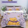 3pcs Winnie the Pooh Floral Bedding Set, Including 1 Quilt Cover and 2 Pillow Shams, Without Filling, Soft and Comfortable Home Bedroom S099