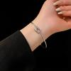 Trendy Open Bracelet Bangles for Women Metal Twist Round Circle Charms Cuff Bangle Simple Golden Silver Color Jewelry Gift