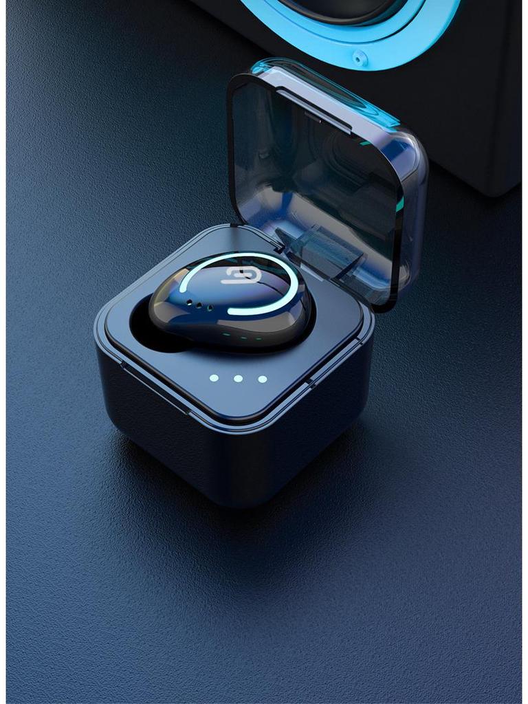 Einzelohrbügel Bluetooth 5.0 Sport-Kopfhörer mit Ladecase (Mono-In-Ear)