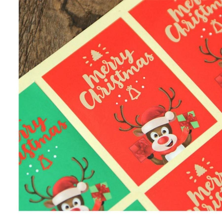 New Christmas Adhesive Sticker Adhesive Label Gift Box Sealing 8/ Sheet