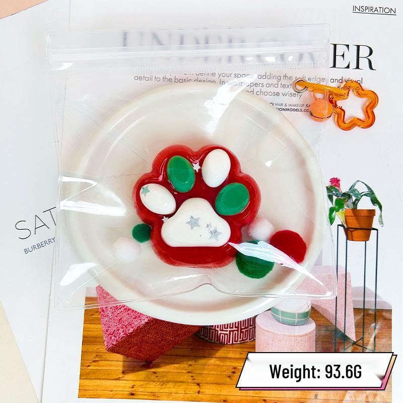 Christmas Silicone Squeeze Cream Slime with Bells - Stress Relief Toy