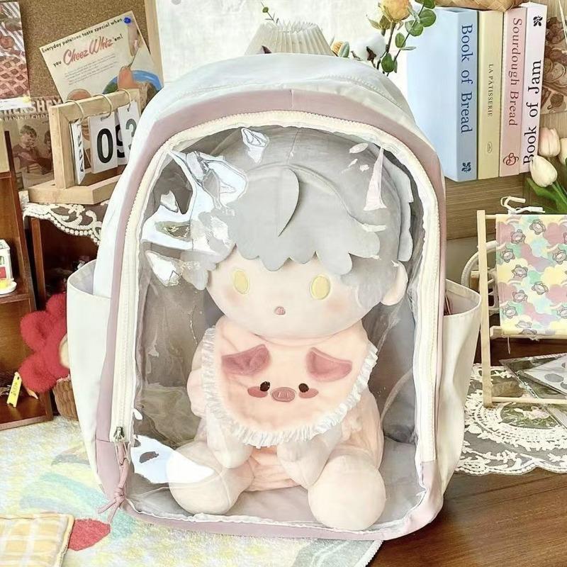 

Transparent doll bag cm Japanese doll backpack schoolbag with mezzanine student large-capacity girl backpack pain bag