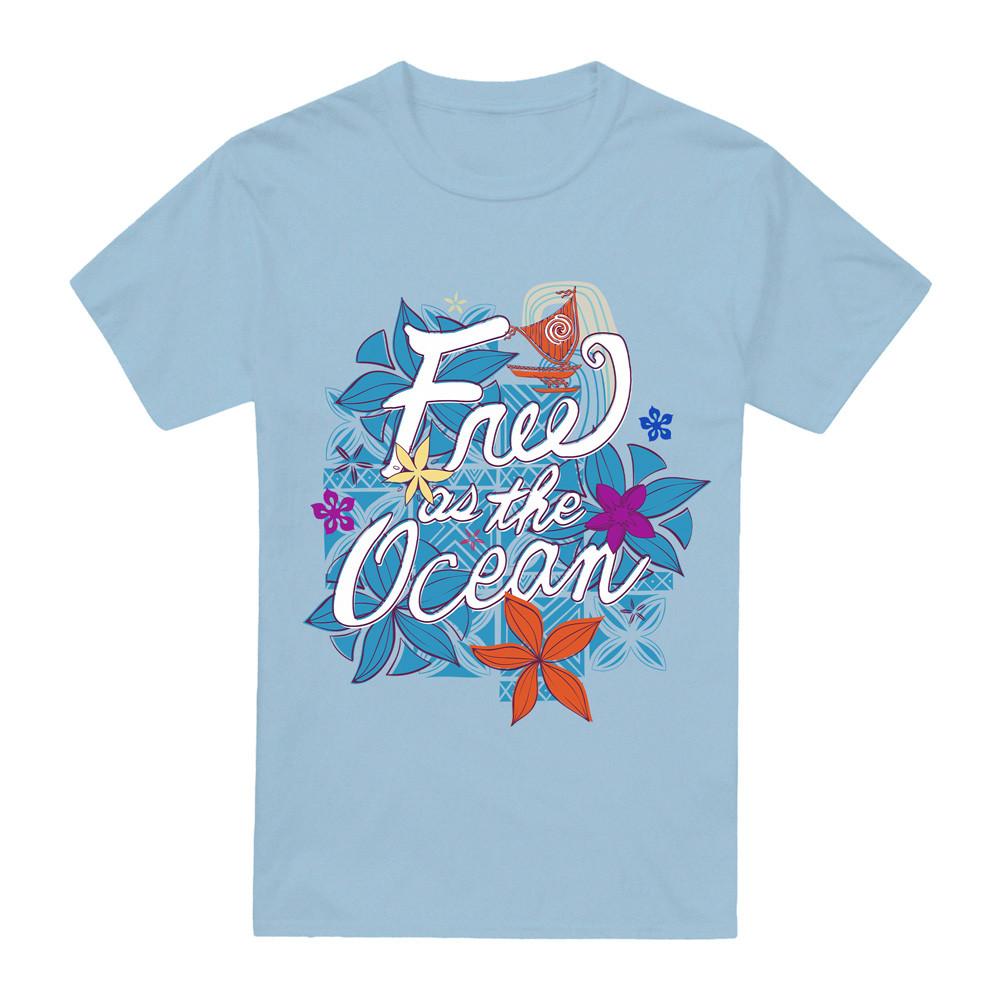 Moana Free as the Ocean T-Shirt Light Blue XL