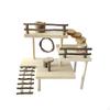 Hamster Toy, Habitat Stand Table with Fence Climbing Ladder Wooden Platform for Squirrel Hedgehog