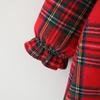 Children's Dress Spring and Autumn, Girls' Long-sleeved Plaid Shirt Bottoms, Girls' Skirts with Bunny Pendant
